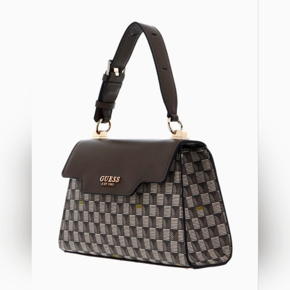 Guess Haille Top Handle Purse with Granite Logo - Brand New - Picture 3 of 9